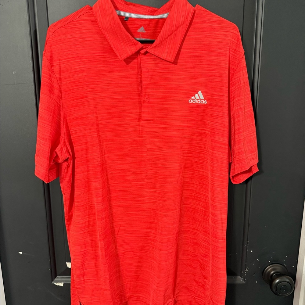 Adidas Men's Vibrant Red Polo